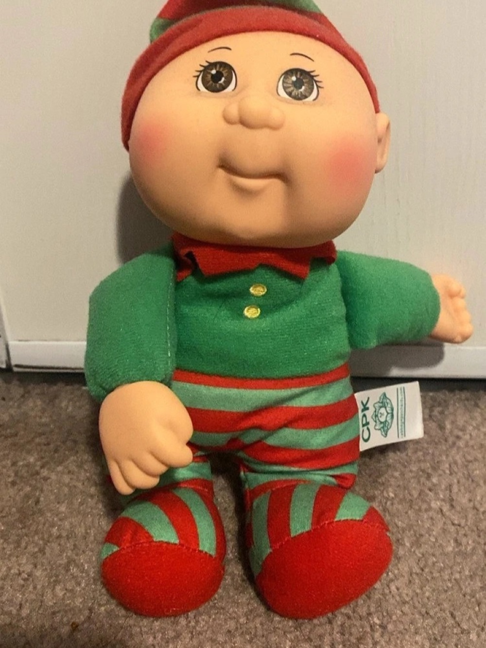 Cabbage Patch Kids Christmas Elf Doll in Green & Red